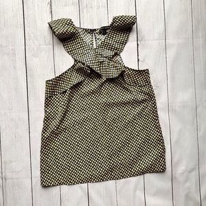 Banana Republic Print Cross Neck Top Women’s Size S